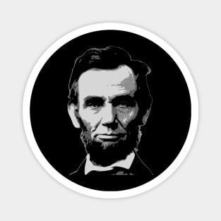 Abraham Lincoln Black and White Magnet